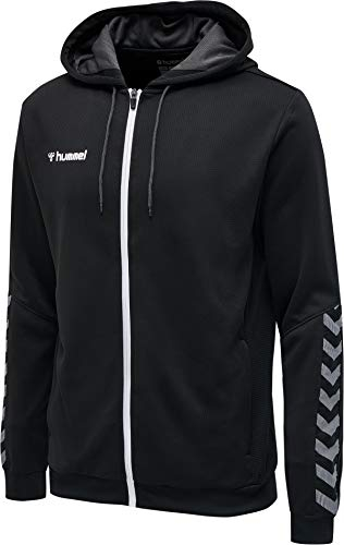 Hummel Herren Hmlauthentic Poly Zip Hoodie, Black/White, M EU