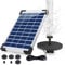 AISITIN Solar Springbrunnen 5.5W Eingebaute 1500mAh Batterie Solar Teichpumpe Wasserpumpe Solar Schwimmender Fontäne Pumpe mit 6 Fontänenstile für Vogelbad/kleinen Teich/Garten/Wasserzirkulation