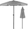 SUNMER Ombrellone da spiaggia 2M | Ombrellone da spiaggia | Ombrellone da giardino | Con meccanismo di inclinazione, Grigio, 2 m, 2M US
