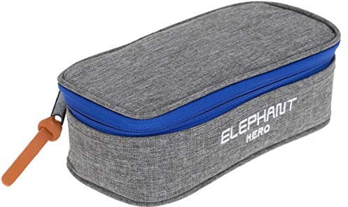 Elephant Mäppchen Jungen Mädchen Federtasche Box Hero Signature Pennal 12719 (Two Tone Grey-Blue (grau-blau))