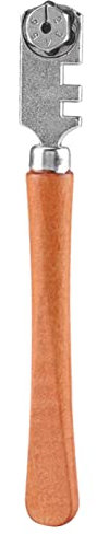 Strumento professionale per tagliare il vetro con taglierina per vetro 130 mm con manico in legno per il taglio del vetro
