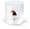 WD Bicchiere in vetro borosilicato in vetro colorato all’interno tema Natale. Capacità: 250 ml. Misure: Ø 8 x h 8 cm. (CAPPELLO)