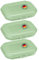 Westmark 3 Brotdosen/Snackboxen -Mini- 300 ml, mit Klick-Verschluss, Höhe: je ca. 3,7 cm, Kunststoff, Grün, 235122EM