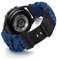 BINLUN 22MM Correa de Reloj Nylon Paracord Liberación Rápida Trenzada Correa de Repuesto para SmartWatch Deportivo Hebilla Negra/Plata Compatible con Garmin/Compatible con Samsung Galaxy(Azul Real)