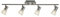 casa NOVA Strahler Jill - B 75 cm - 4-flammig - E14 - Weiß - Alabasterglas - Nickel - verstellbare Lampenschirme - Spotleiste Deckenleuchte Deckenlampe