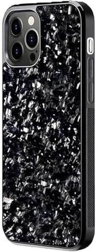 Generic Forged Carbon Fiber Phone Case, 2025 Magnetic Case Cover for iPhone 16 15 14 13 12 Pro Max (15 Pro, Silver)