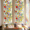 GORGECRAFT 100x43cm Bunte Sichtschutzfolie Für Fenster Mit Blumen Und Regenbogenmotiv 3D Buntglasabdeckung Dekorative Fensterfolie Nicht Klebend Statisch Wiederverwendbar UV Beständig Aufkleber Für Z