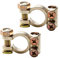 Tabanzhe Car Battery Terminal-2 PCS Universal Pure Brass Battery Terminals Clamps Positive Negative Car Battery Terminals Connectors for Car Boat RV Truck Motorbike