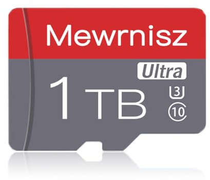 1TB Carte Micro SD Carte Mémoire C10 MicroSD Carte Mémoire Haute Vitesse pour Smartphone, Caméra de Sécurité, Tablet et Drone