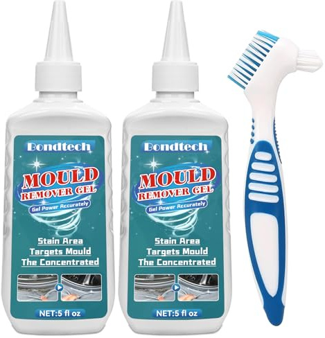 Mould Remover Gel, Household Mould and Mildew Remover and Cleaner for Black Washing Machine, Kitchen, Bathroom Sink, Tile, Grout, Stains 150g (1, 2 Pack)