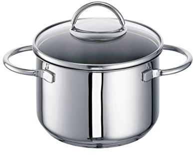 Rohe Germany, Edelstahl Fleischtopf Ravenna 16 cm, 18/10, Inhalt ca. 2,0 ltr, Silber