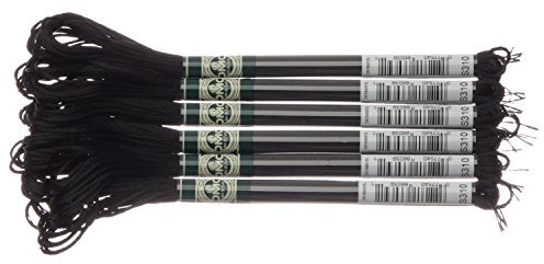 DMC 1008F-S0310 Sticktwist, S0310 Schwarz, 8 m, 48 meter