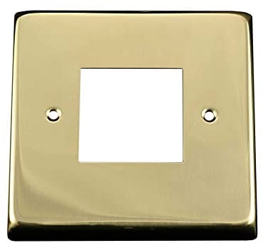 ElekTek Light Switch Cover Plate Conversion Double Victorian Brass