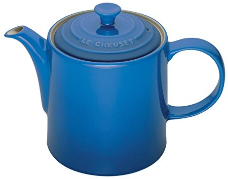 Le Creuset, Teiera Classica, Rotonda, 1,3 Litri, Gres, Blu Marsiglia