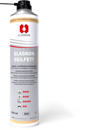 ELASKON Seilfett zur Konservierung und Schmierung von Drahtseilen / Korrosionsschutz (1 x 600ml Aerosoldose)