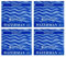 Waterman - 4 Etuis (2x 2er Pack a 8 Patronen) Tintenpatronen blau, Tinte löschbar (2, blau löschbar)