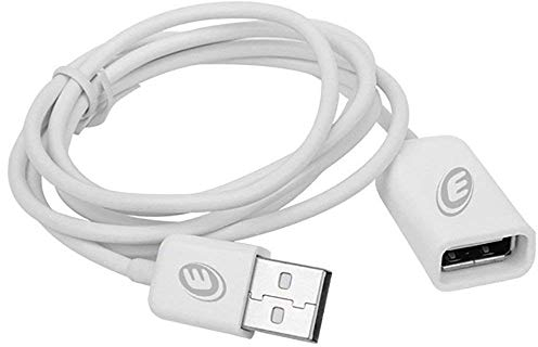 Electraline 600440 Verlängerungskabel USB 2.0, Typ A Stecker auf USB Typ A Buchse, 2 Meter, Apple Design, Weiß