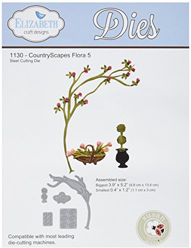 Elizabeth Craft Designs Metal Die Flora 5, .4 5.2-inch, Acrylic, Multicoloured, 0.1 x 5.4 x 8.4 cm