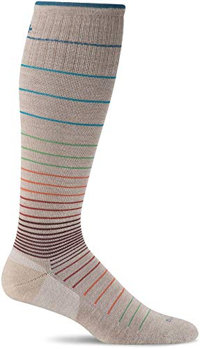 Sockwell Damen Circulator Moderate abgestufte Kompressionsstrümpfe, Gerste – S/M