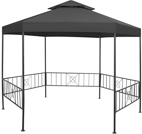 vidaXL Gartenpavillon 323x275x265 cm Anthrazit