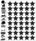 Biomar Labs - Reflektoren Fahrrad - Reflektierende Aufkleber Reflexfolie Schwarz Stickers Set (40 Stück) - für Fahrrad Roller - Reflektoren Kinder Kinderwagen - Selbstklebende folie D 64