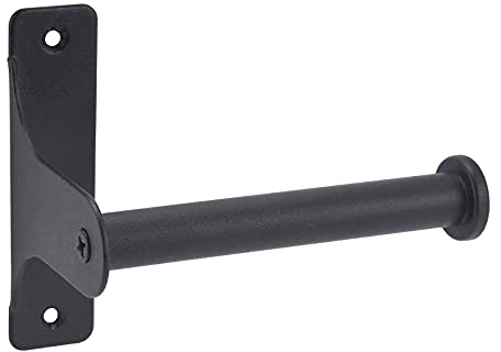 SOSmart24 Pure Black Toilettenpapierhalter aus Metall - Schwarz Matt - Klopapierhalter Klorollenhalter Klopapierhalter Toilettenrollenhalter Papier Rollenhalter Toilettenpapierhalterung