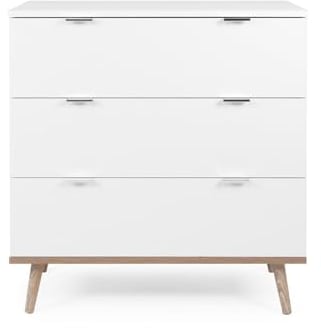 DEINE TANTE EMMA 003034 GÖTEBORG 1 Weiß/Sonoma Eiche Nb. Kommode Sidebord Beistellkommode Schubladen
