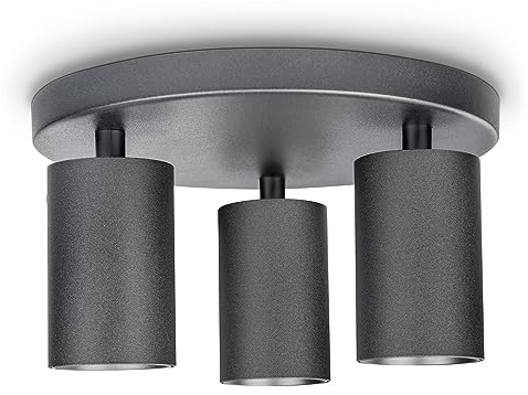 Paco Home Deckenlampe Wohnzimmer Wandleuchte Schwenkbare Spots Wandlampe GU10 Modern Deckenleuchte Küche Schlafzimmer, Farbe:Schwarz, Leuchtentyp___Technologie:Typ 2-3x GU10