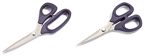 Prym 8 Professional Schneiderschere 8'' 21 cm, Edelstahl, Lila & PROFESSIONAL Stick-/Bastelschere 5'' 13 cm, Edelstahl, Lila