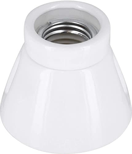 Porzellan Aufbauleuchte E27, Glasur weiß