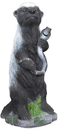 LTJXL Garten Deko Statue Honigdachs Figur, Harz Gartenskulptur Deko Das Kühnste Tier Skulptur Für Indoor Outdoor Haus Garten Dekoration