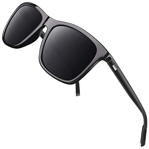 GQUEEN Polarisierte Sonnenbrille Herren Damen Rechteck Leichtgewicht