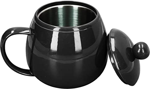 Tazza Tazza di caffè Piccolo Bollitore Elettrico Scalda caffè Elettrico Tazza Riscaldata Tazza di Viaggio USB Riscaldamento Tazza di Acqua per Ufficio Casa Dormitorio 9 oz 280 ml(Nero)