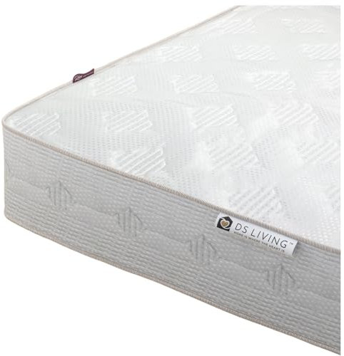 DS Living Reve Ortho 10-Inch Orthopaedic Micro Coil Spring and Memory Foam Mattress, Hypoallergenic & Medium-Firm with Washable Soft Knit Cover, 4FT6 Double Bed (135x190x25.4cm)