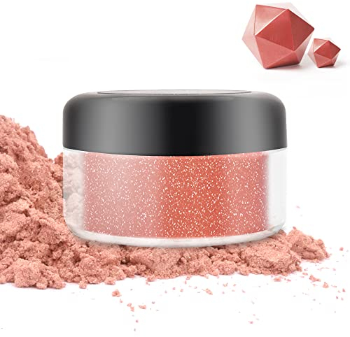 Paillettes Comestibles - 10g Paillette Alimentaire, Poudre de Poussière Comestibles Métallique Food Coloring pour la Décoration de Gâteaux, Boissons, Fondants, Chocolats, Vodka, Vin, Crème (Or Rose)