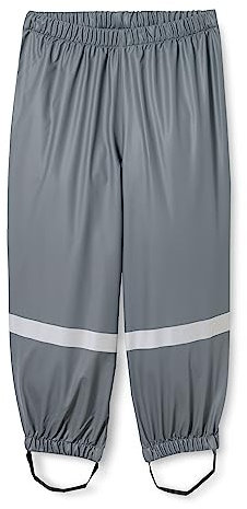 Playshoes Matschhose Regenlatzhose Ungefüttert Unisex Kinder Wind- und wasserdichte Regenhose Regenbekleidung, dunkelgrau Bundhose, 116