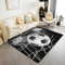 Loussiesd Fußball Teppich 100x150cm - Soccer Ball Spiele Modern Sports Thema Bodenmatte - Weich Gemütlich Wetterfest Dekor für Küche und Balkon