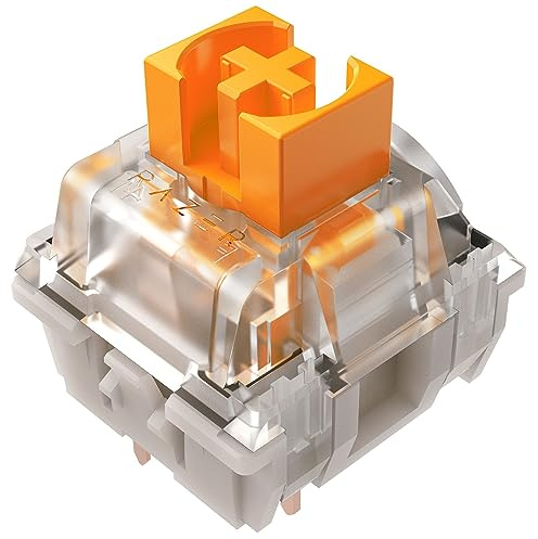 Razer Mechanical Switches Replacement Pack for Gaming Keyboard: Gen-3 Orange Tactile Switches - 2.0mm Actuation Point at 50g - Transparent Housing - 3 Pin - Box-Style Cross Stem - 36 pcs