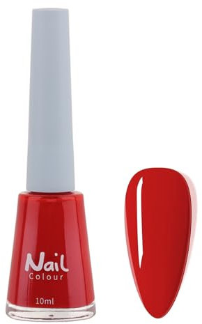 Red Nail Polish, Quick Dry Nail Polish, Long Lasting Nail Varnish, Non-Toxic Water Based Formula Gel Nail Polish for Women Girls DIY Nail Art - No Need Baking (Red)