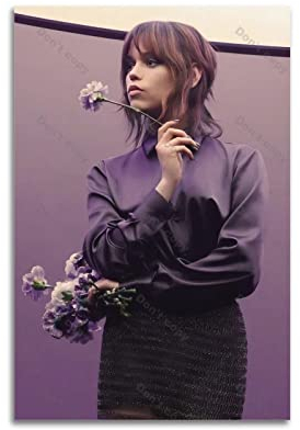 TeDe Jenna Ortega Kunstdekoration, Poster, Kunst, Wohnzimmer, Schlafzimmer, Poster, Gemälde, dekoratives Gemälde, Druck, Leinwand, Wand, 20 x 30 cm, ungerahmt, Stil 3