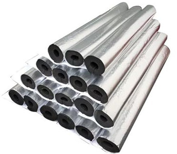 Papier D'aluminium Mousse Isolation de Tuyau，Auto-adhésif Facile À Installer Tuyau D'isolation Pour le chauffage domestique et la protection de la plomberie et de l'isolation Diamètre Intérieur：48mm (