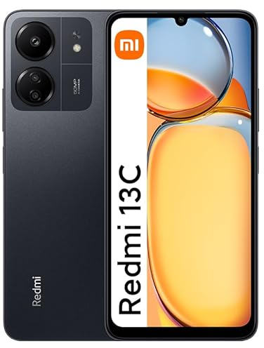 Xiaomi Redmi 13C Unlocked Smartphone 6GB RAM 128GB ROM 6.74 90Hz Display 50MP Triple Camera 5000mAh Battery 18W Fast Charging Octa-core Processor Dual SIM MIUI 14 (Midnight Black)