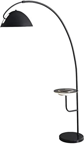 Rieort Luxe Lampadaire Lampadaire créatif LED Lampes sur Pied incurvées télécommande lampadaire lampadaire avec Station de Charge sans Fil grâce