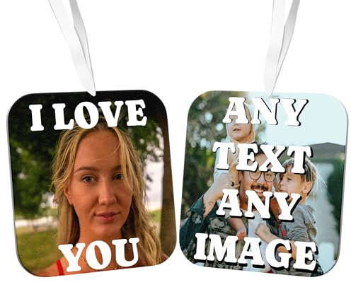 Personalised car air freshener photo text custom diffuser scented his hers mens womens Fathers day gift