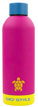 GioStyle Gourde Fluo | 500 ml | Acier Inoxydable | Fermeture hermétique | Couleurs Assorties