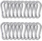 Karabinerhaken Klein, 20Stück Karabinerhaken, 6x60mm Karabiner mit Federhaken Karabinerhaken Klein Ideal für Schlüsselanhänger Camping Wandern Reisen Angeln(Silber)