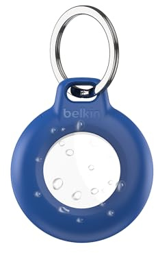 Belkin Supporto impermeabile per Apple AirTag sicuro con portachiavi, custodia resistente ai graffi, portachiavi protettivo AirTag accessorio per chiavi, animali domestici, bagagli, zaini e altro