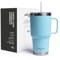 Product Armor 30oz / 900ml Premium 18/8 Stainless Steel Tumbler with Leak Proof lid and Straw - Iced Coffee, Hot Drinks, Travel Mug (Aqua Blue)