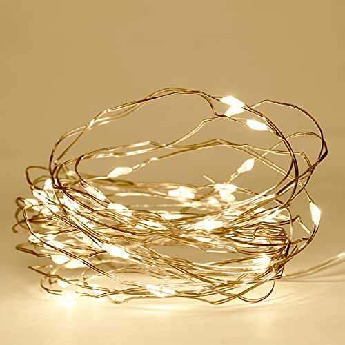 ANSIO® Christmas Lights 100 LED Multicoloured Copper Wire Fairy Lights, Indoor Use Christmas Tree Lights for Christmas Decorations Garden & Party with Remote – USB Powered