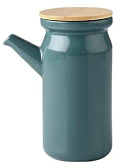 HGDXDP Spice Jar Kitchen spice oil rack ceramic salt shaker and pepper seasoning jar sugar bowl spice jar(Dark green-500ml)